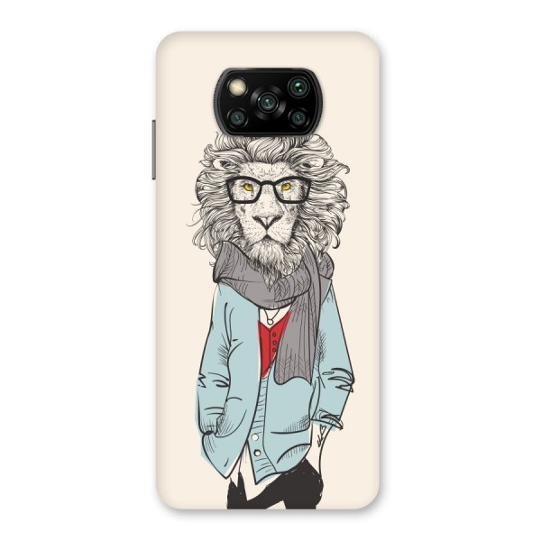 Stylish Lion Back Case for Poco X3