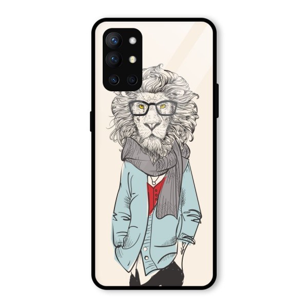 Stylish Lion Glass Back Case for OnePlus 9R