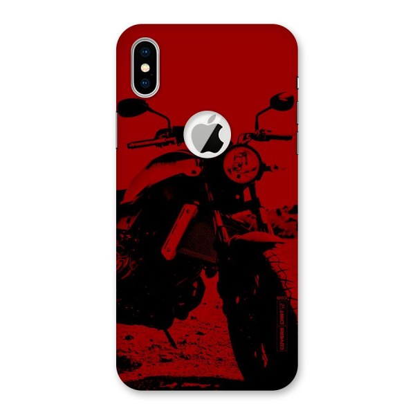 Stylish Ride Red Back Case for iPhone X Logo Cut