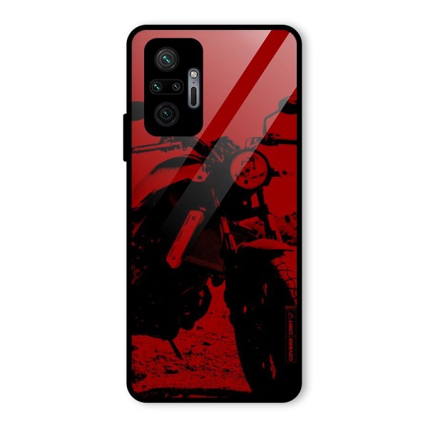 Stylish Ride Red Glass Back Case for Redmi Note 10 Pro