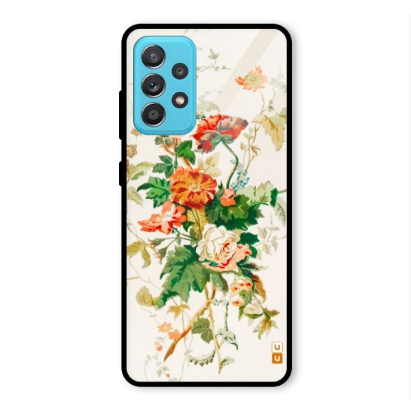 Summer Floral Glass Back Case for Galaxy A52s 5G