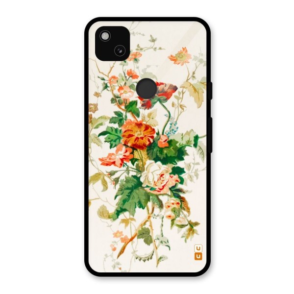 Summer Floral Glass Back Case for Google Pixel 4a