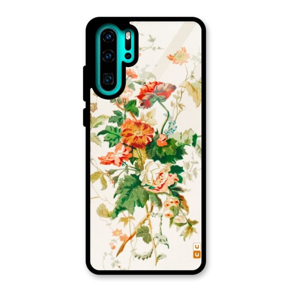 Summer Floral Glass Back Case for Huawei P30 Pro