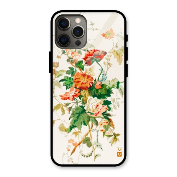 Summer Floral Glass Back Case for iPhone 12 Pro Max