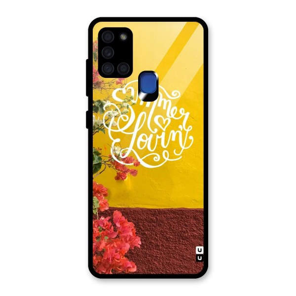 Summer Lovin Glass Back Case for Galaxy A21s
