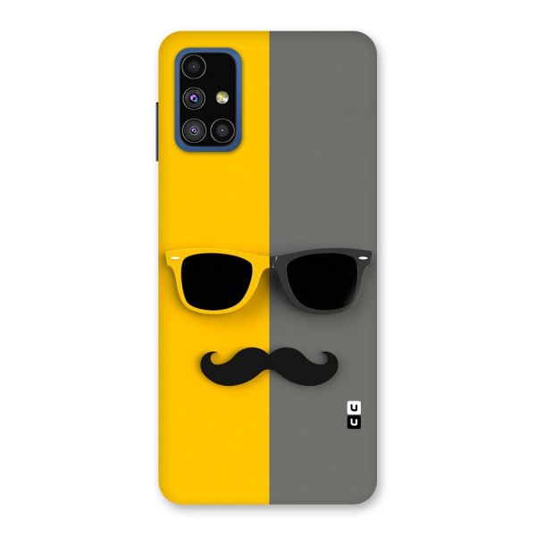 Sunglasses and Moustache Back Case for Galaxy M51