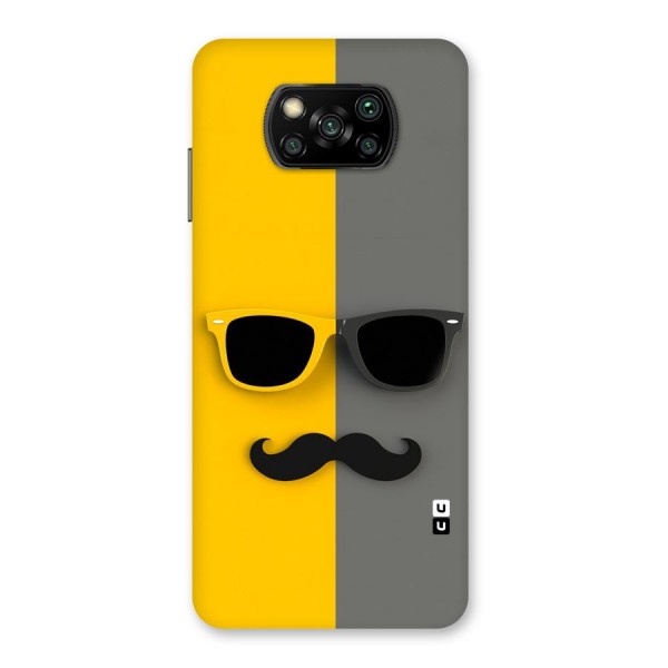 Sunglasses and Moustache Back Case for Poco X3