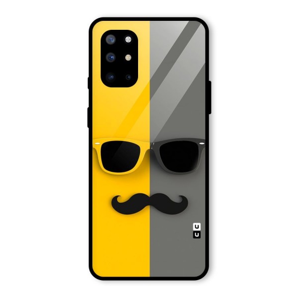 Sunglasses and Moustache Glass Back Case for OnePlus 8T