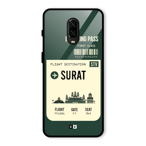 Surat Boarding Pass Glass Back Case for OnePlus 6T