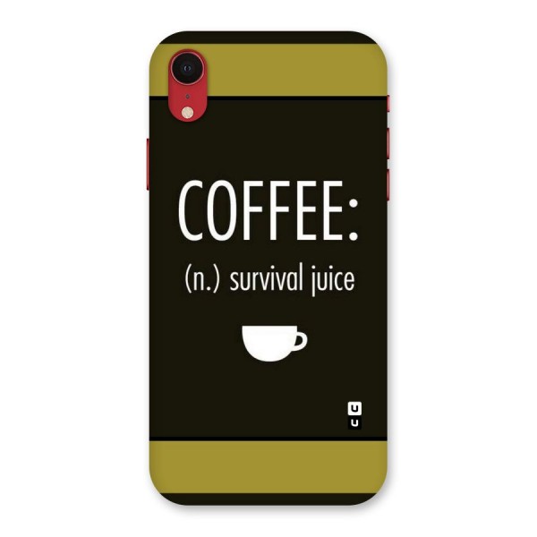 Survival Juice Back Case for iPhone XR