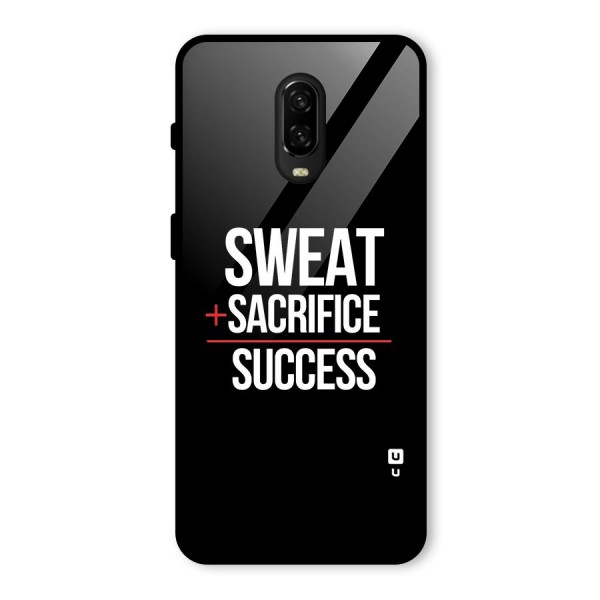 Sweat Sacrifice Success Glass Back Case for OnePlus 6T