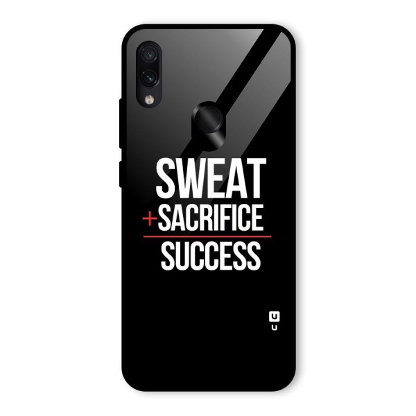 Sweat Sacrifice Success Glass Back Case for Redmi Note 7 Pro