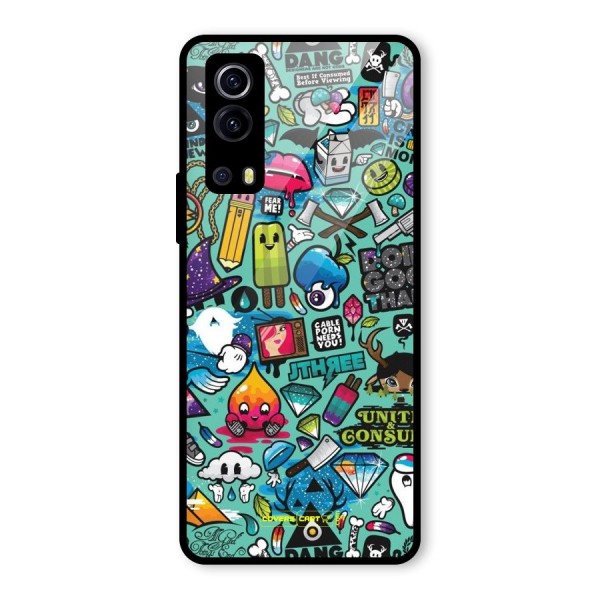 Sweet Candies Glass Back Case for Vivo iQOO Z3