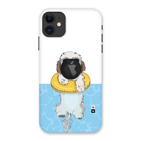 Swimming Doggo Back Case for iPhone 11 Logo Cut