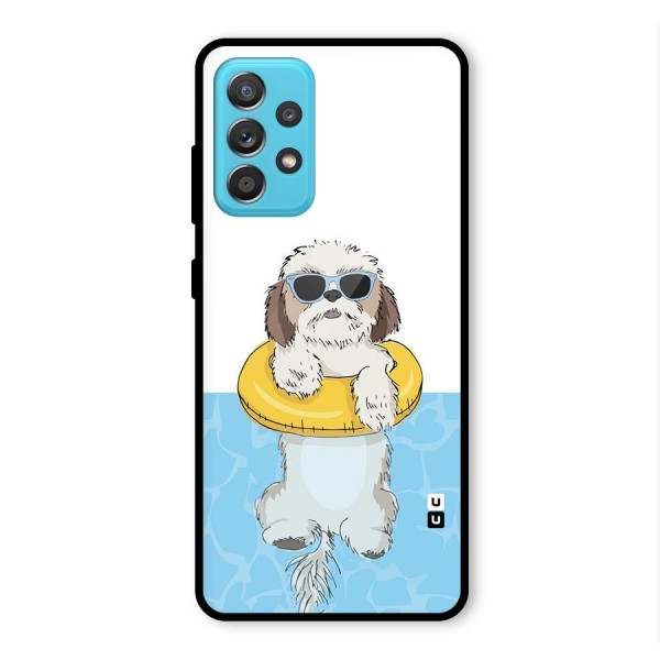 Swimming Doggo Glass Back Case for Galaxy A52