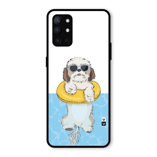 Swimming Doggo Glass Back Case for OnePlus 9R