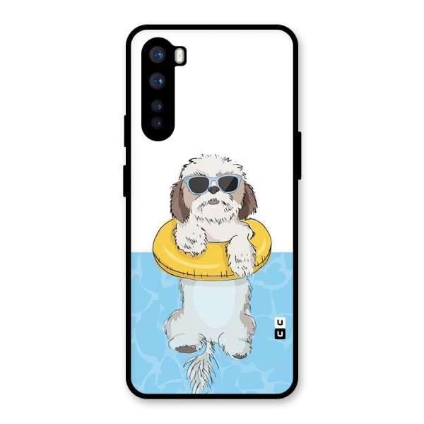 Swimming Doggo Glass Back Case for OnePlus Nord