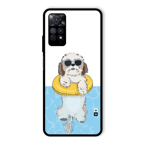 Swimming Doggo Glass Back Case for Redmi Note 11 Pro Plus 5G