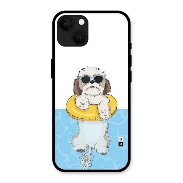 Swimming Doggo Glass Back Case for iPhone 13