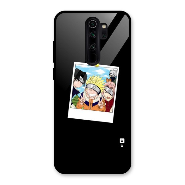 Team Kakashi Cute Glass Back Case for Redmi Note 8 Pro