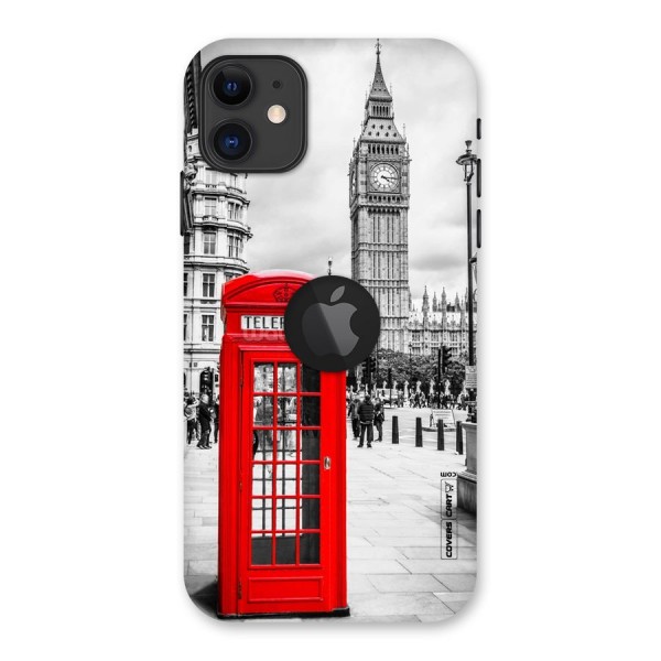 Telephone Booth Back Case for iPhone 11 Logo Cut