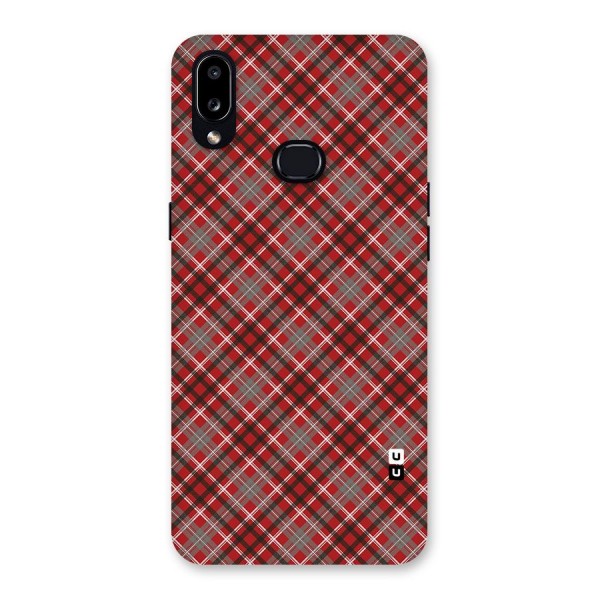 Textile Check Pattern Back Case for Galaxy A10s