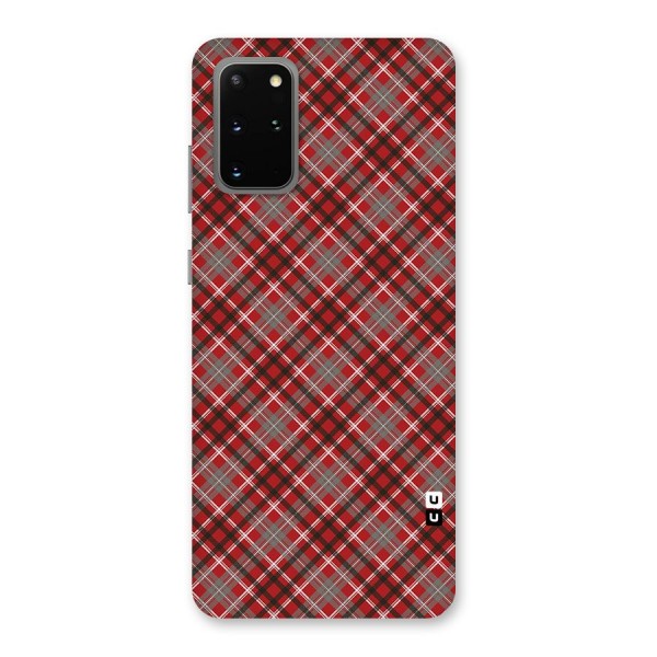 Textile Check Pattern Back Case for Galaxy S20 Plus