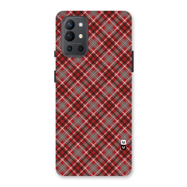 Textile Check Pattern Back Case for OnePlus 9R