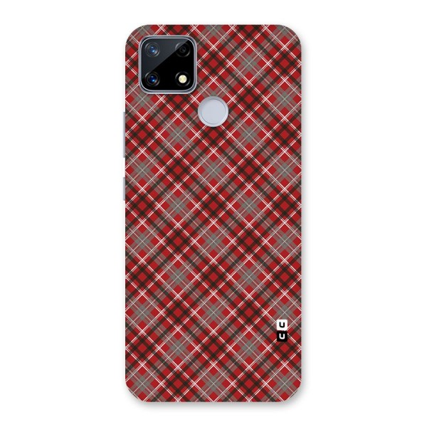 Textile Check Pattern Back Case for Realme Narzo 20