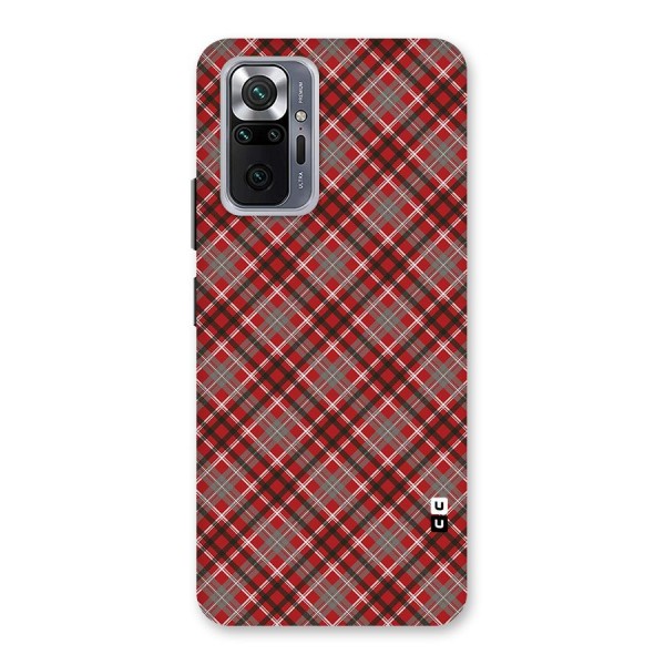 Textile Check Pattern Back Case for Redmi Note 10 Pro
