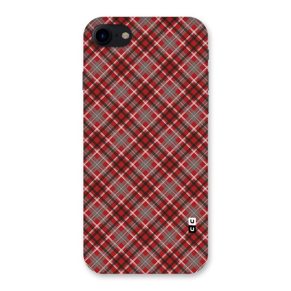 Textile Check Pattern Back Case for iPhone SE 2020