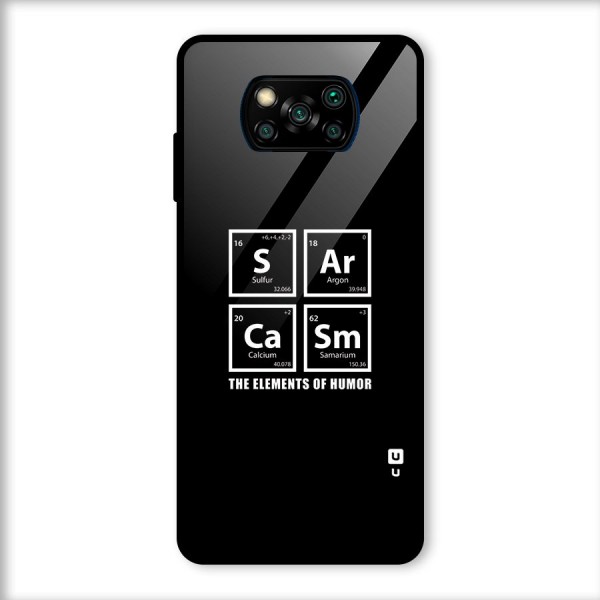 The Elements of Humor Glass Back Case for Poco X3