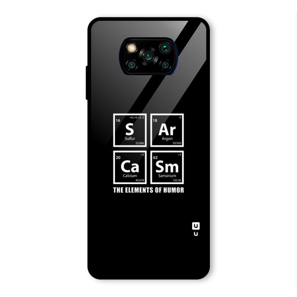 The Elements of Humor Glass Back Case for Poco X3 Pro