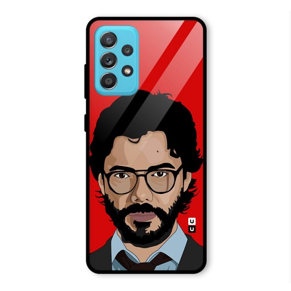 The Professor Illustration Art Glass Back Case for Galaxy A52s 5G