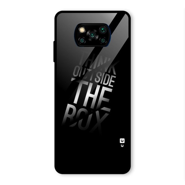 Think Outside the Box Glass Back Case for Poco X3 Pro