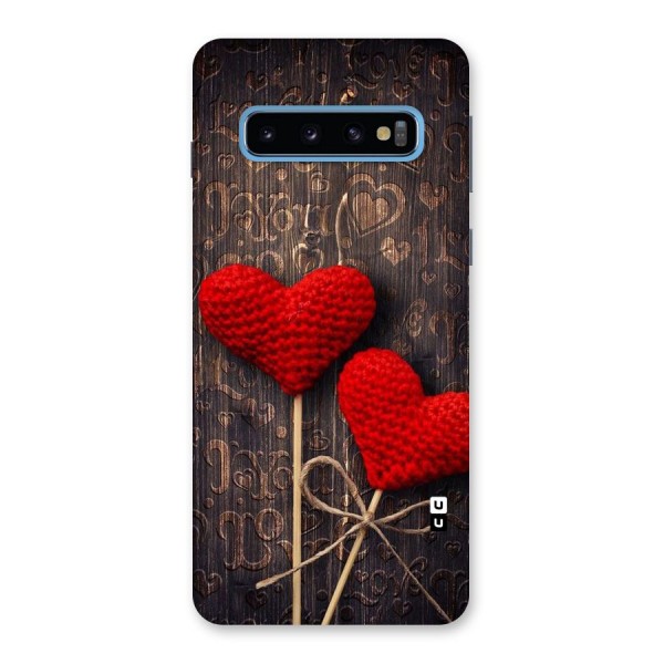 Thread Art Wooden Print Back Case for Galaxy S10