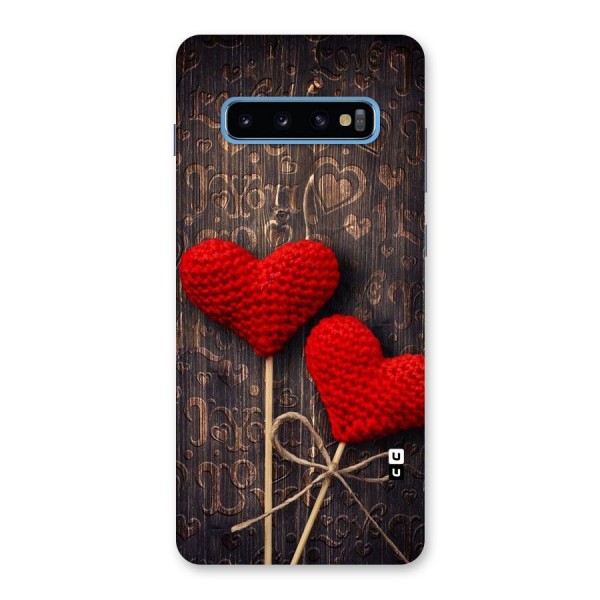 Thread Art Wooden Print Back Case for Galaxy S10 Plus