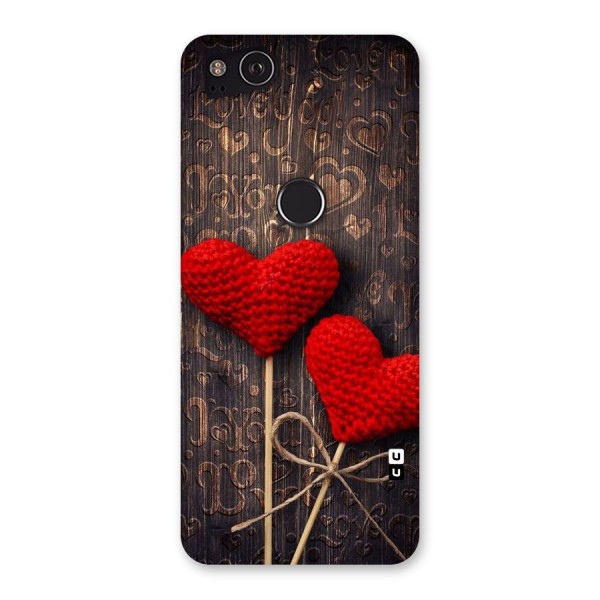 Thread Art Wooden Print Back Case for Google Pixel 2