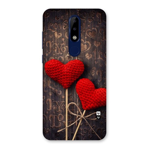 Thread Art Wooden Print Back Case for Nokia 5.1 Plus