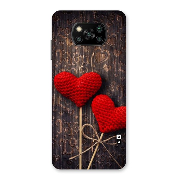 Thread Art Wooden Print Back Case for Poco X3