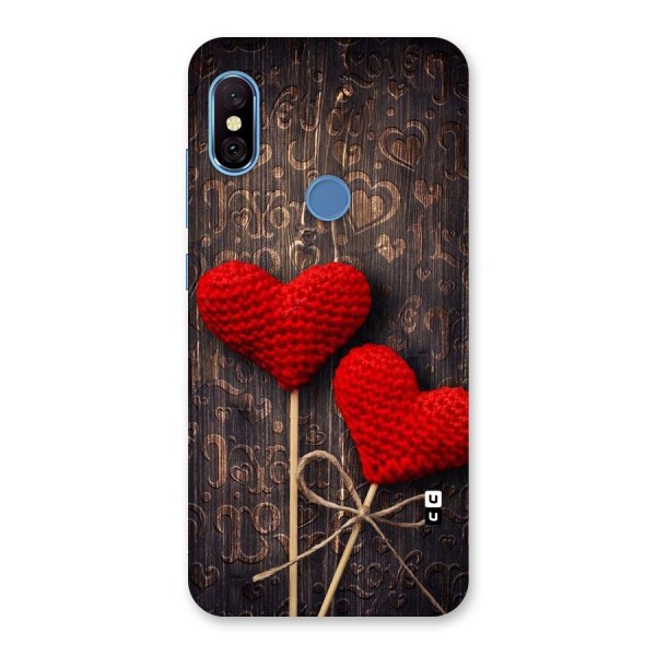 Thread Art Wooden Print Back Case for Redmi Note 6 Pro