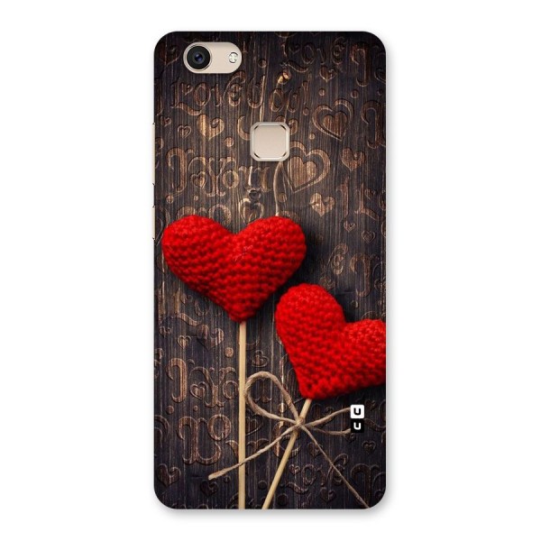 Thread Art Wooden Print Back Case for Vivo V7