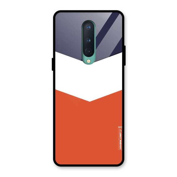 Three Colour Pattern Glass Back Case for OnePlus 8
