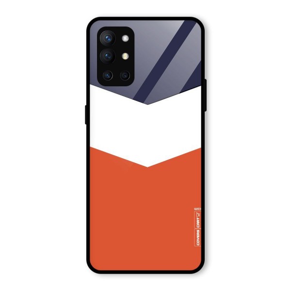 Three Colour Pattern Glass Back Case for OnePlus 9R