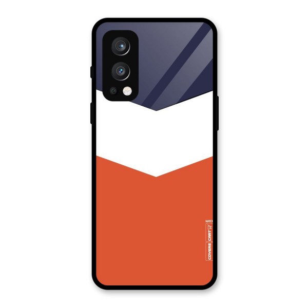 Three Colour Pattern Glass Back Case for OnePlus Nord 2 5G