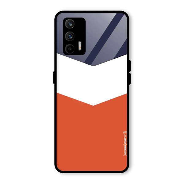 Three Colour Pattern Glass Back Case for Realme X7 Max