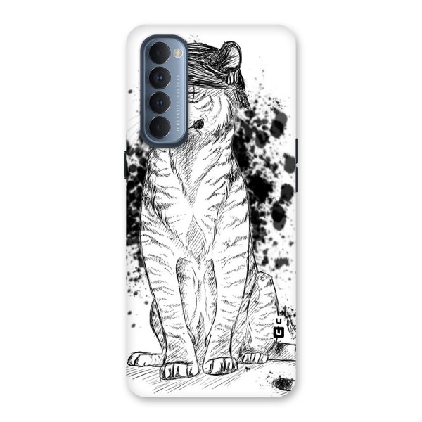 Tiger Wink Back Case for Reno4 Pro