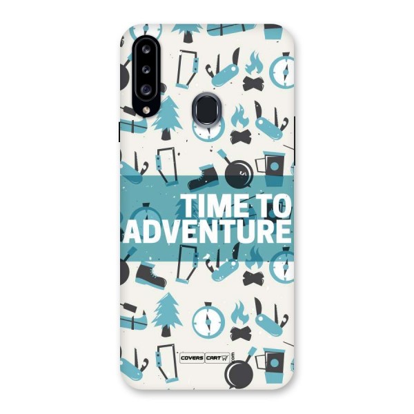 Time To Adventure Blazing Blue Back Case for Samsung Galaxy A20s
