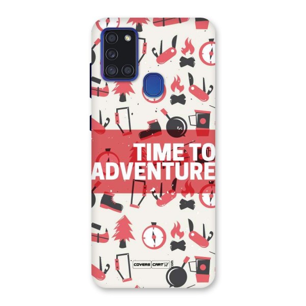 Time To Adventure Radiant Red Back Case for Galaxy A21s