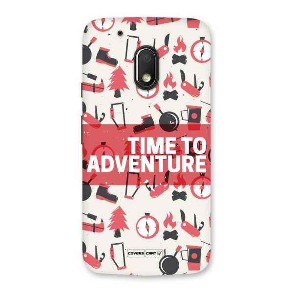 Time To Adventure Radiant Red Back Case for Moto G4 Play